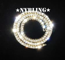5MM Tennis Chain Choker Necklace 1 Row Gold Plated ICED Hip Hop CZ Jewelry