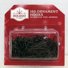 Ornament Hooks Christmas Tree Hangers 160 Count Green One Inch Long