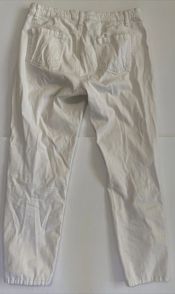 Buffalo David Bitton Pants Womens 8/29 White Daily Mid-Rise Skinny Ankle Grazer - Image 2 of 4