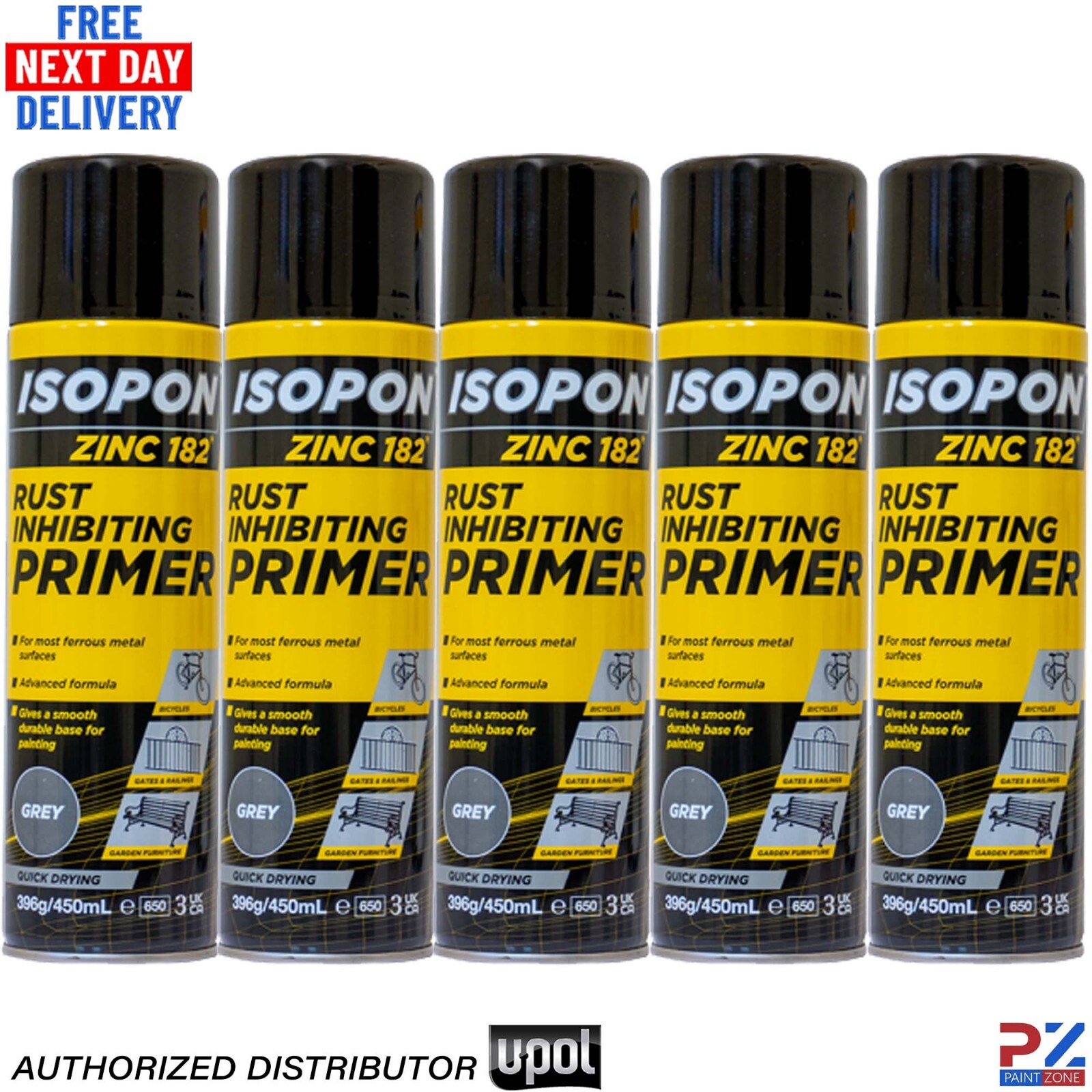 Isopon Isopon Zinc 182 Anti-rust Primer - 450ml - Z182/AL - Image 13