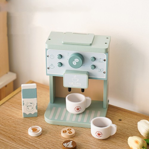 Holz-Kaffeemaschine-Set Kinder-Küchengerät Rollenspiel Geschenk