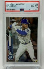 2020 Topps Chrome #186 Kyle Lewis Rookie Card - PSA 10. rookie card picture