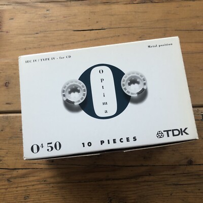 10er Box TDK  OPTIMA IV  50  TYPE IV  BLANK CASSETTE TAPE SEALED Metal