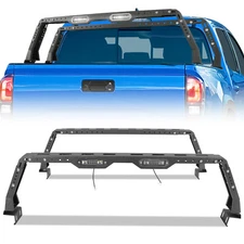 Universal Adjustable Pick Up Truck Bed Ladder Rack Carrier Truck Bed Rack w/LED