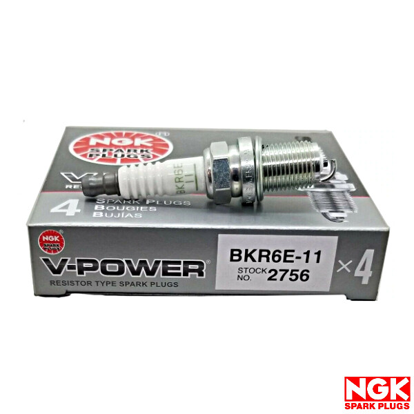 New Set of 4 NGK V-Power Spark Plug BKR6E-11 / 2756 for Acura Dodge Mini Nissan