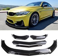 Glossy Black Universal Front Lip Splitter for Most Cars - Adjustable  Durable