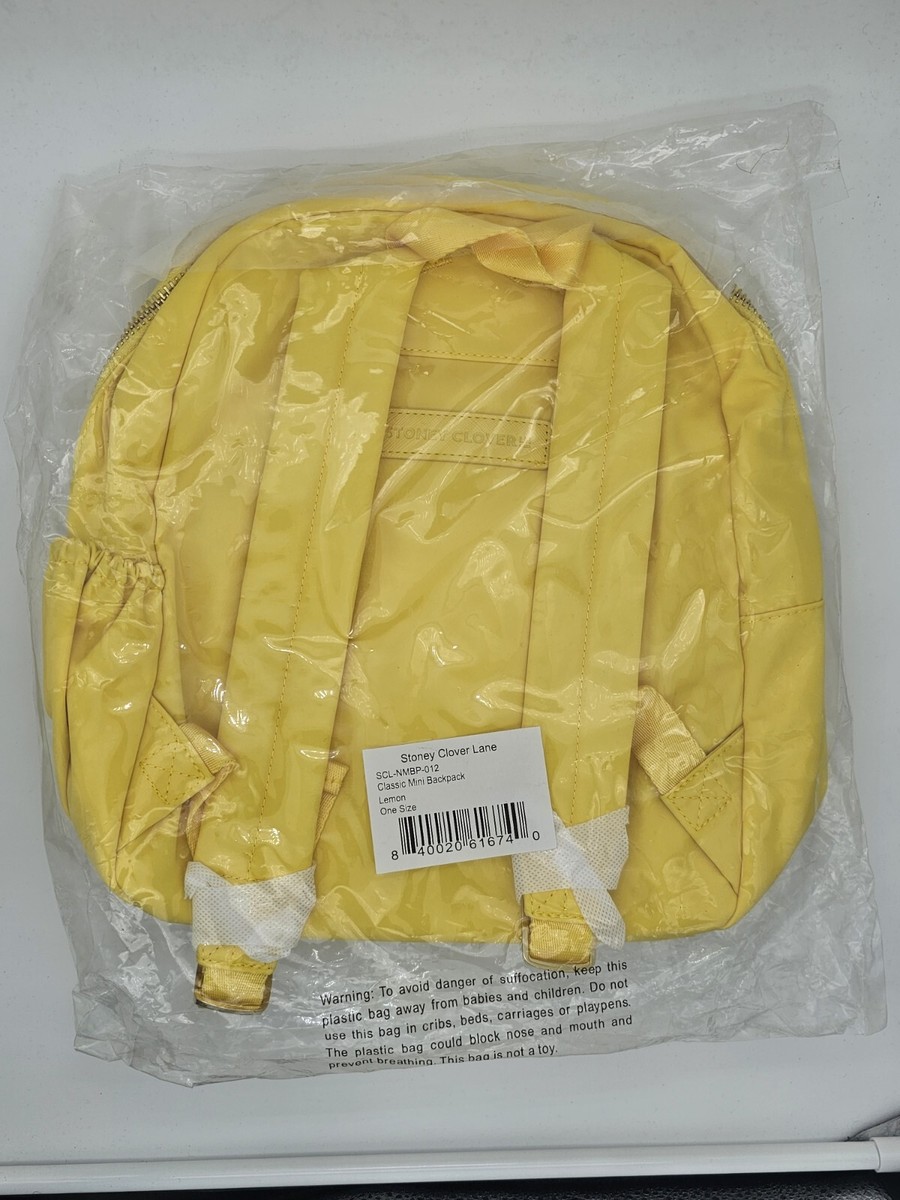stoney clover lane Classic Mini Backpack Lemon yellow NWT stoney clover lane Classic Mini Backpack Lemon yellow | eBay main image 4