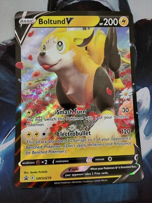 Pokemon TCG Boltund V SWSH219 JUMBO Oversize Black Star Promo Card | eBay