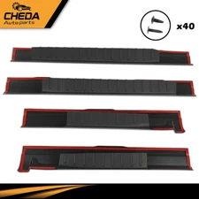 4Pcs Rocker Panel Protector Guard Covers Fit For 09-14 Ford F150 Crew Cab Pickup