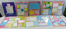 Teen Girl School Scrapbook Layouts, Premade School Pages - 10 Pages Front  Back