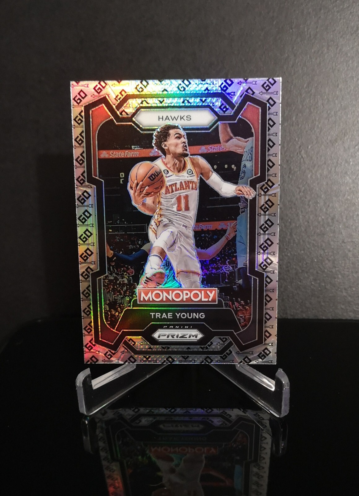 TRAE YOUNG 💥 2023-24 Panini Prizm Monopoly GO Space SSP Silver Insert #4