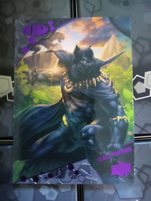 2021 Marvel Premier Base Parallel Purple 2 Black Panther 04/10 VISIBLE CHIPPING