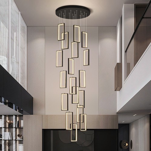 Dimmable Pendant Light LED Stair Chandelier Lighting Home Lamp Bar Ceiling Light - Picture 10 of 22