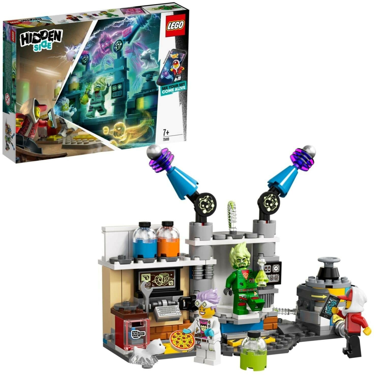 Lego Hidden Side 70418 Le laboratoire détecteur de fantôme boîte d'origine neuve rare