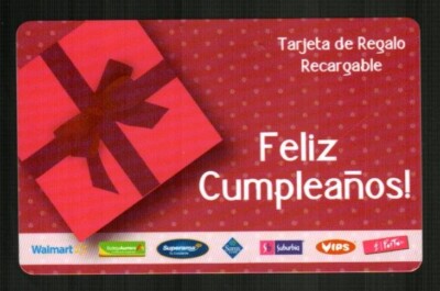 WALMART ( Mexico ) Feliz Cumpleanos ( 2012 ) Gift Card ( $0 ) | eBay