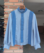 United Tokyo Japan Blue Long Sleeve Blouse Sz 0