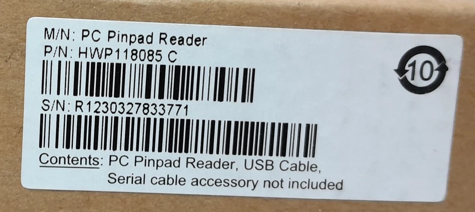 Gemalto PC Pinpad Reader Barclays USB Smart Card Reader Terminal HWP118085C - Image 3 of 4