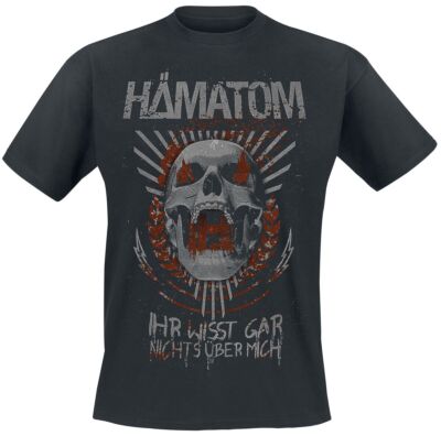 Hämatom T-Shirt Herren Ihr wisst gar nichts über mich schwarz Band-Merch, Bands