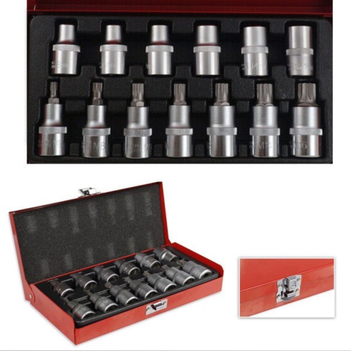 Set 13 Chiavi A Bussola Torx Antimanomissione - Per Avvitatori Milwaukee, Makita, Misure Da T8 A T60 - Foto 12