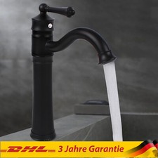 Retro Küchenarmatur Bad Waschbecken Wasserhahn Mischbatterie Vintage-Stil Schwar
