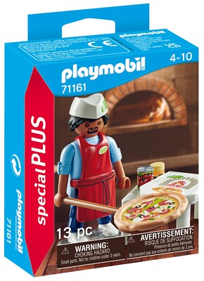 Playmobil Pizza Chef Figure Set 71161 NIP!