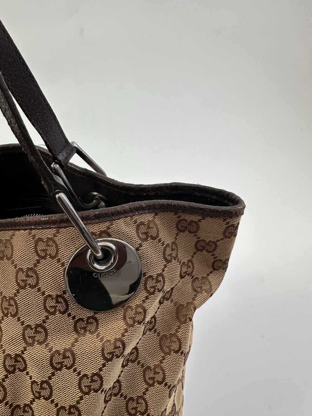 GUCCI Monogram Large Eclipse Tote Dark Brown - image 3