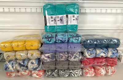 Lot of 3 Loops & Threads BABY BLISS 4 Medium Worsted Yarn Nylon Acrylic Assorted