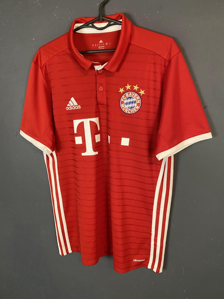 MEN'S FC BAYERN MUNICH 2016/2017 HOME SOCCER FOOTBALL SHIRT JERSEY