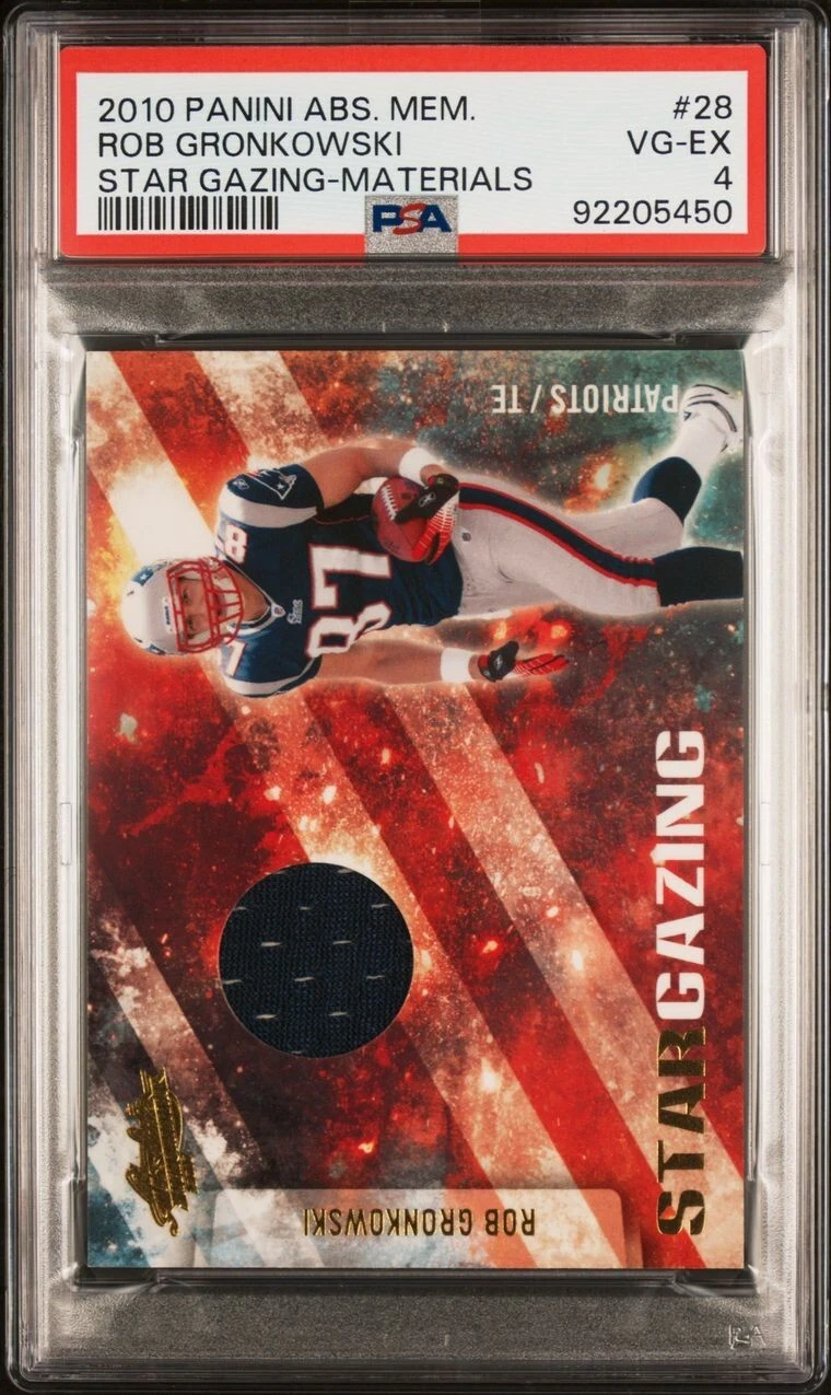 Rob Gronkowski Panini Absolute Memorabilia Star Gazing #28 Materials