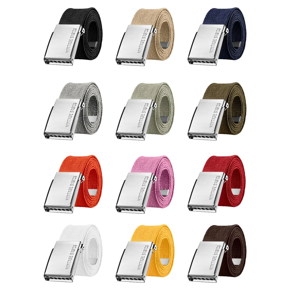 VINTAGE BASICS 130cm Vintage Herrengürtel Damengürtel Jeansgürtel Hosengürtel Stoffgürtel Belt