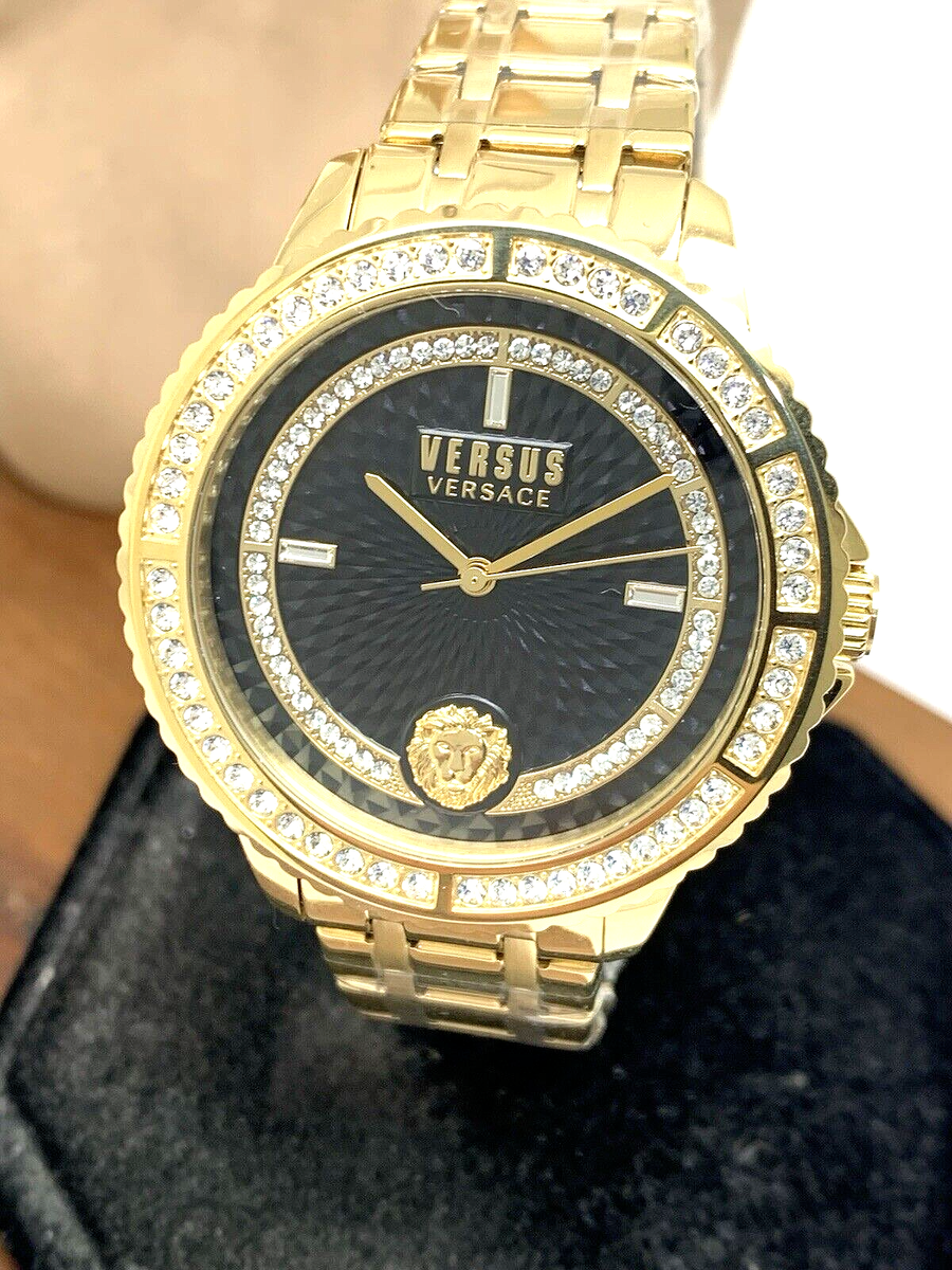 Versus by Versace Women's Watch VSPLM3121 Black Dial Gold