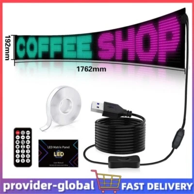 LED Schild Panel Biegsam Scrollendes DIY Muster APP Programmierbare USB Für Shop - Bild 1 von 4