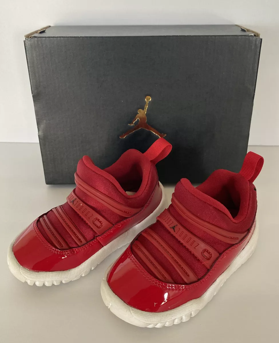 Nike Air Jordan 11 Retro Little Flex Red TD White BQ7102 623 Youth Size 6c EUC