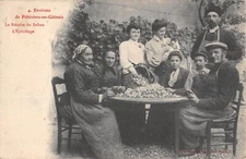 Old postcard 45 ENVIRONS DE PITHIVIERS EN GATINAIS / LA HARVEST DU SAFFRON / L'EPLUCHAGE