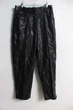 Marks and Spencer Womens Faux Leather Trousers - Black - Size 10 (E83)