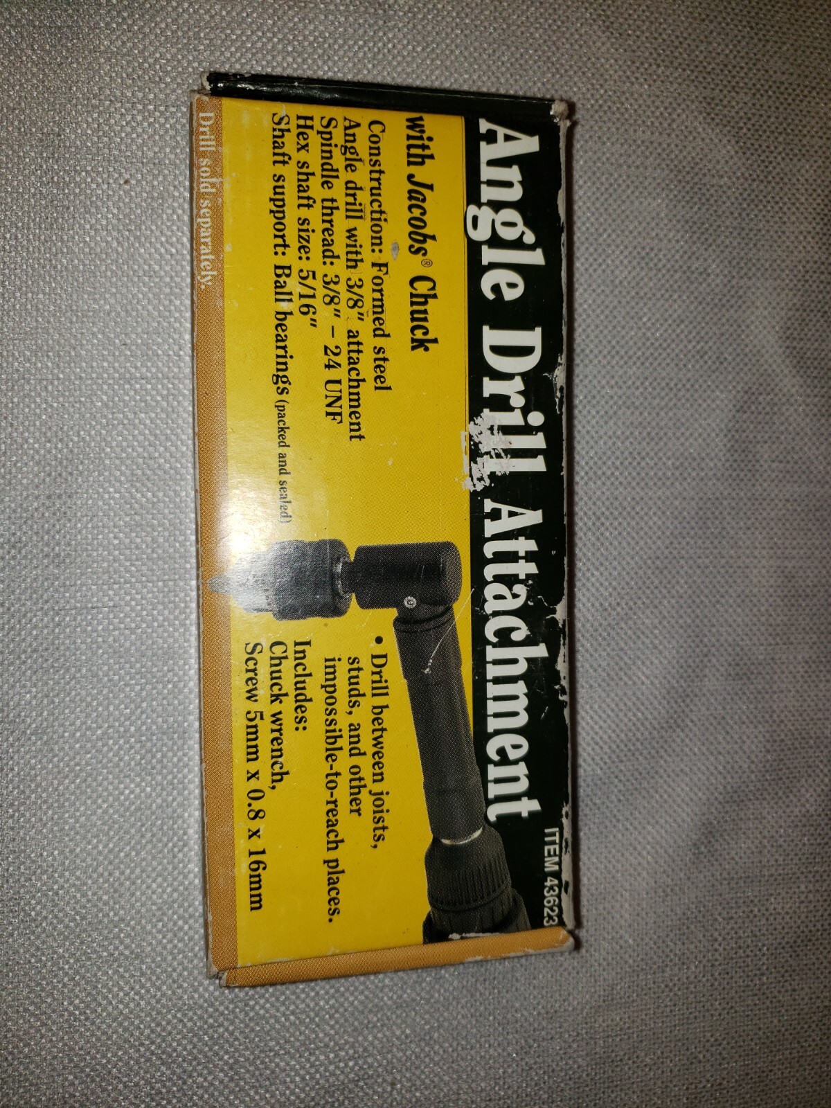 Harbor Freight Angle Drill Attachment with Jacobs Chuck 3/8 attachment eBay