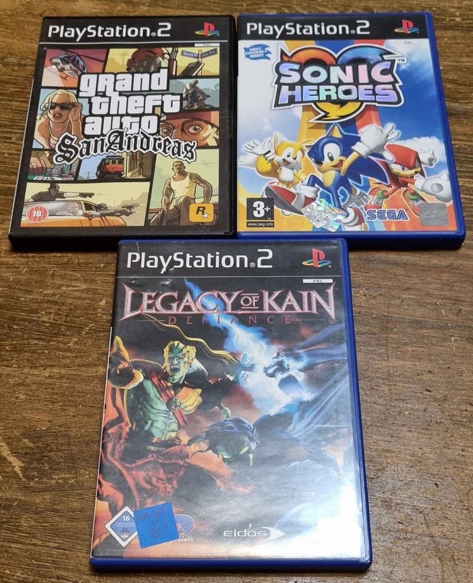 PS2 GAMES BUNDLE X 3 , Legacy Of Kain ,Sonic Heroes & GTA San An TESTED -  CIB | eBay UK