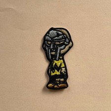 Iron on Patch - Charlie Brown Doom Mask Embroidered Hip Hop Rap