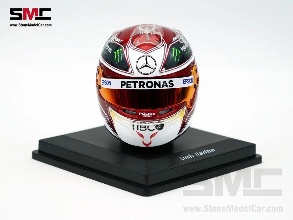 Casco de chispa Mercedes AMG F1 W10 #44 Lewis Hamilton GP 2019 6x WDC 1:5 5HF173 Foto 4 de 4