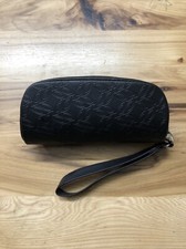 Black Oakley Sunglass Faux Leather Soft Zipper Case W/ Loop