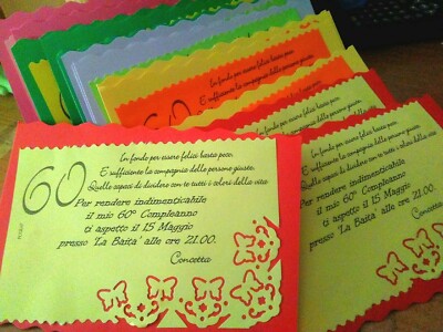 Biglietti Inviti Compleanno Personalizzati 18 50 60 Ogni Occasione Intagli Ebay