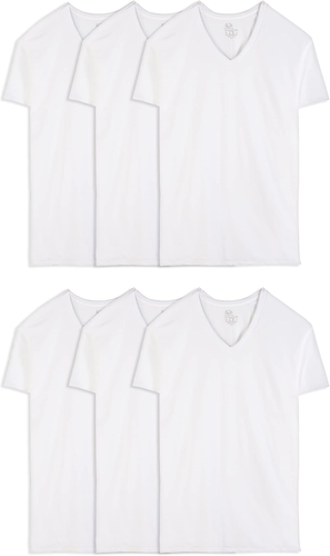 Fruit of the Loom Men'S Eversoft Cotton Stay Tucked V-Neck T-Shirt - Picture 5 of 12