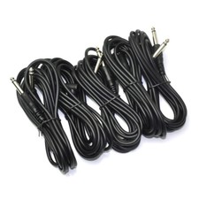 5Pcs 3m Guitar Instrument Audio Cable Cord 1/4" Straight to 1/4'' Right Angle
