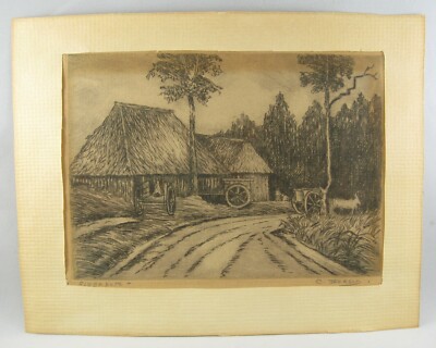 c.1900 Etching, ''Singapore'', Signed ''C. Jackson''