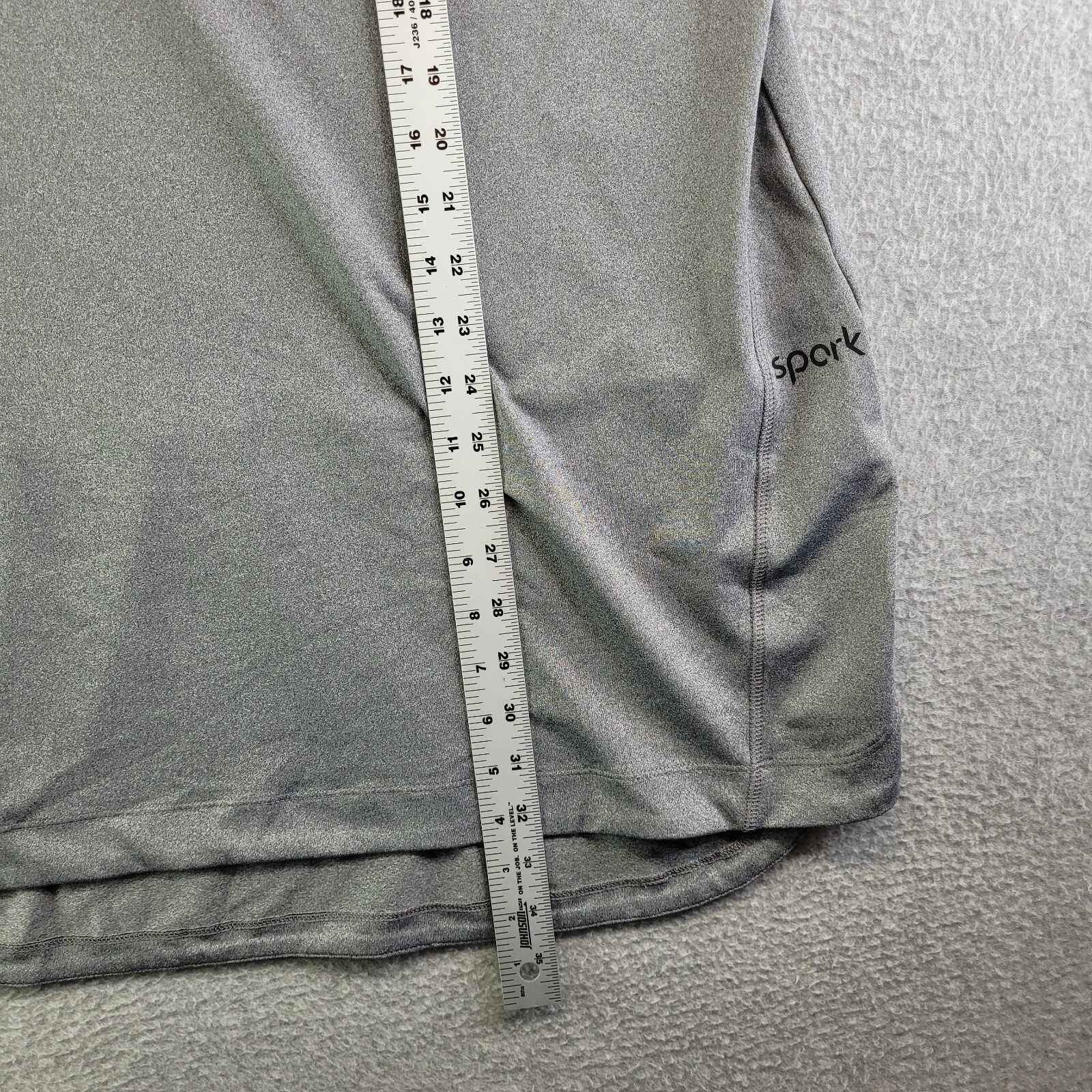 Veil Spark Top Womens XL Gray Modest Athletic Running Tunic Thumbholes