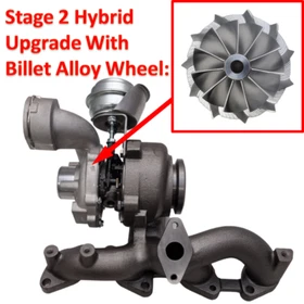 Turbolader VW Audi Seat Skoda 2.0 TDI BKD BKP AZV Stage 2 Hybrid Upgrade Turbo
