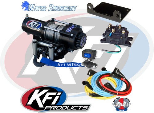 KFI Winch Kit 2000 lb For Kubota RTV-X900 Current (Steel Cable) A2000 - Foto 2 di 8