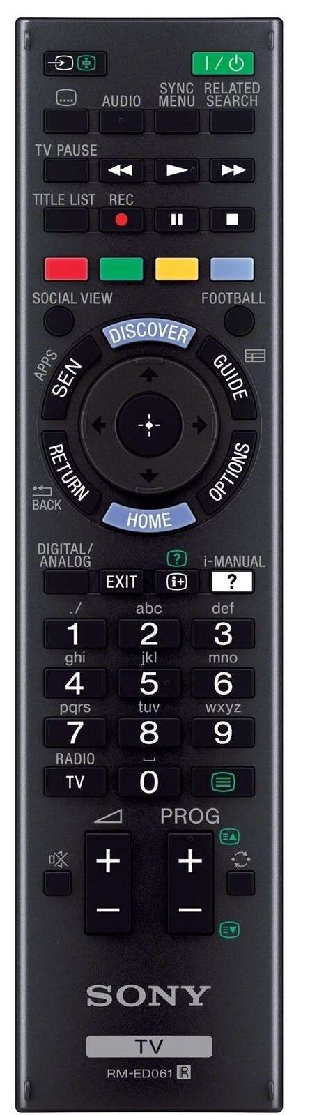 Télécommande Sony KDL-40W605B d'origine noire pour téléviseur LED Bravia
