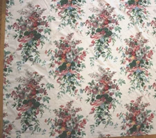 Vtg Croscill English Garden Shower Curtain Floral 72" x 72" Cotton-Polyester