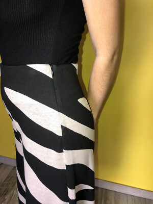 Pantalon-jupe Wide-leg Rayé Sonia Rykiel Studio - Taille S, Noir, Neuf (sans étiquettes)